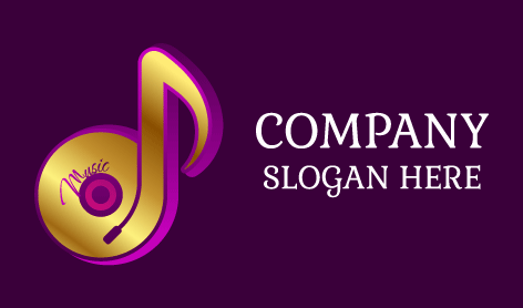 Golden Earset Mic Music Logo