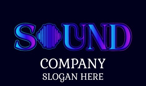 Metallic Gradient Music Logo