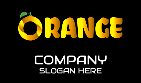 Boldface Orange Letter Mark Logo