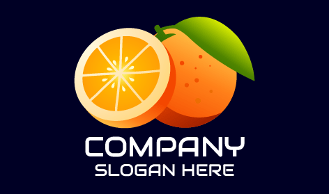 Bright Orange Fruit Logo
