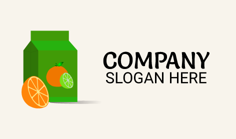 Cardboard Carton Orange Juice Logo