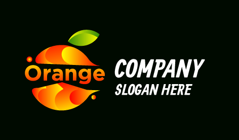 Creative Orange Visualization Logo