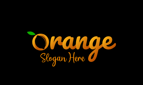 Green Banner Orange Logo