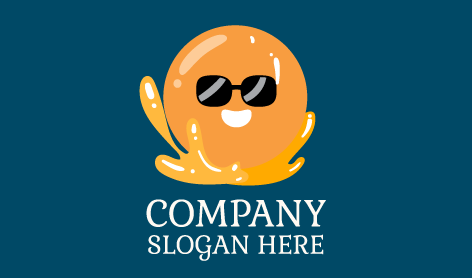 Laughing Orange Cool Logo
