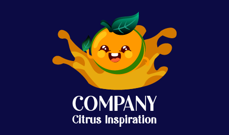 Lovely Orange Mascot Logo