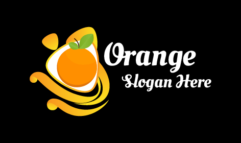 Refreshing Orange Swirl Logo