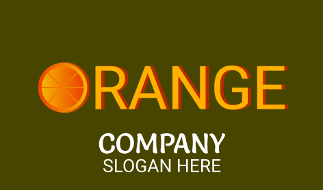 Sleek Orange Fruit Logo