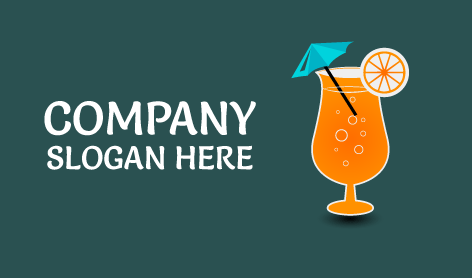 White Bubbles Orange Juice Logo