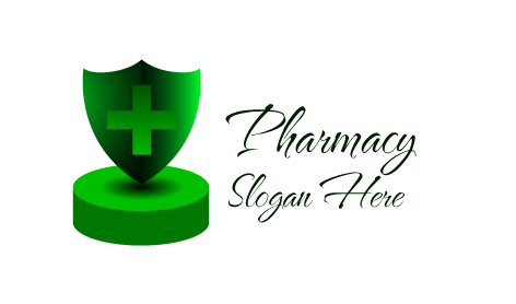 Premium Green Shield Pharmacy Logo