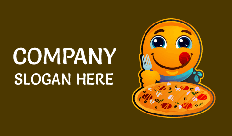 Delicious Pizza Cartoon Logo
