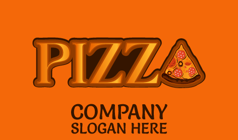 Editable Text Pizza Logo
