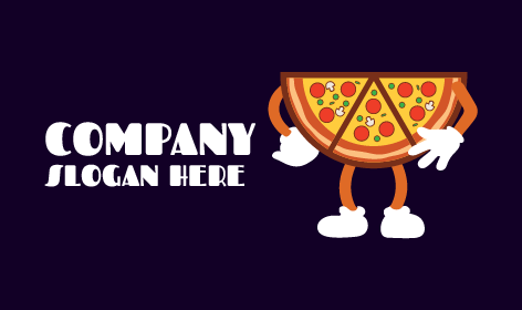Funny Half Pizza Logo