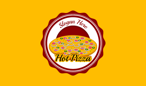 Green Olive Topping Pizza Logo