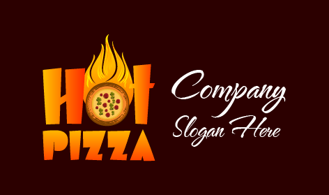 Hot Pepperoni Pizza Logo