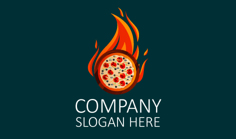 Inviting Hot Pizza Logo