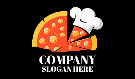 Orange Pizza Slices Logo
