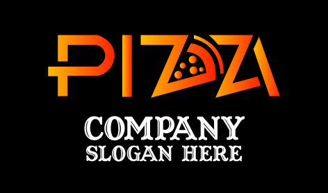 Orange Pizza Wordmark Logo