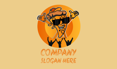 Playful Pizza Party Logo