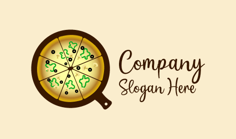 Round Eight Slices Pizza Logo