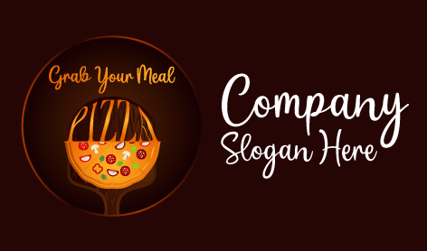 Tempting Pizza Meal Logo