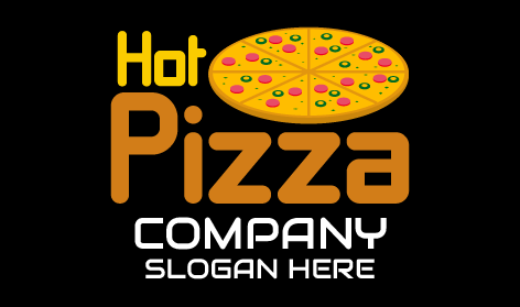 Warm Pizza Serving Logo