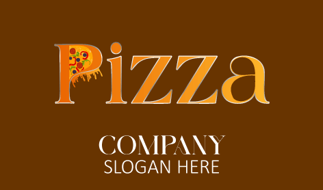 Yummy Pizza Wordmark Logo