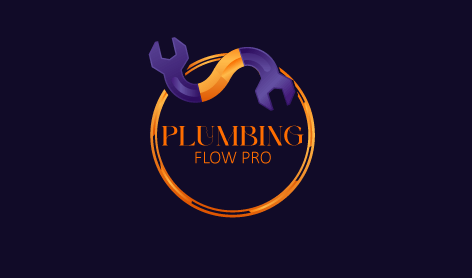 Curved Metal Plumbing Logo