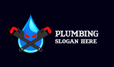Devil Eye Water Drop Plumber Logo