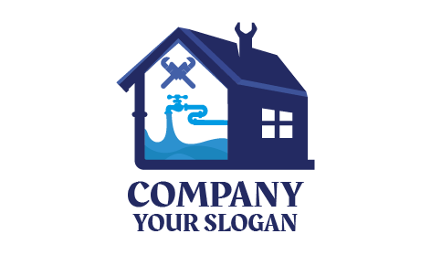 Dripping Water Plumbing Logo