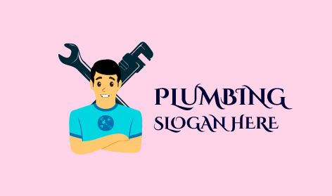 Happy Plumber Silhouette Logo
