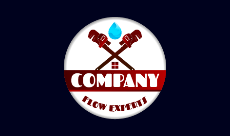 Large Wrench Plumber Logo