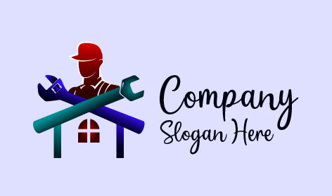 Maroon Plumber Man Logo