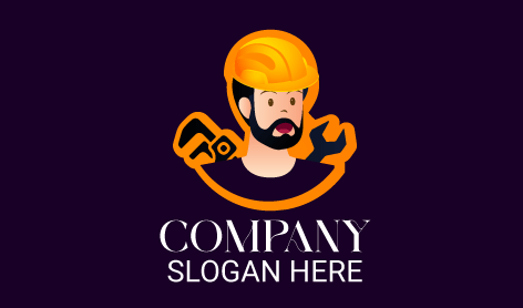 Professional Worker Plumbing Logo