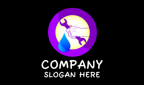 Water Drop Plumber Logo