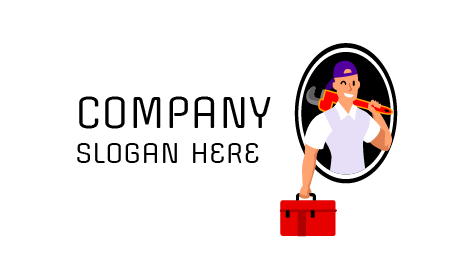 Winking Plumber Man Logo