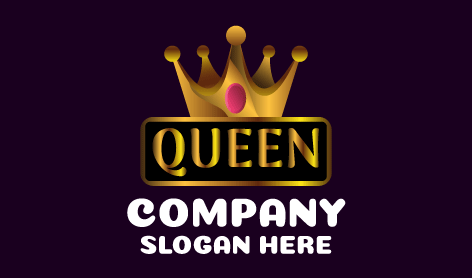Cursive Typeface Queen Logo