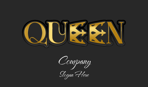 Golden Wordmark Queen Logo