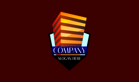Brown Stripes Real Estate Logo