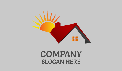 Real Estate Red Apartment Logo