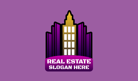 Sophisticated Purple Real Estate Logo