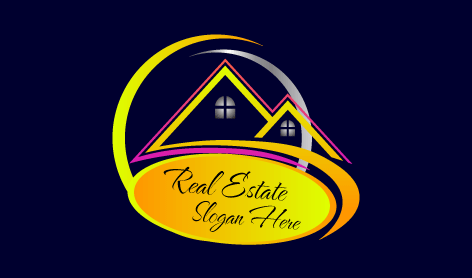 Yellow Structure Real Estate Logo