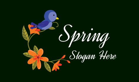 Bird Welcoming Spring Logo