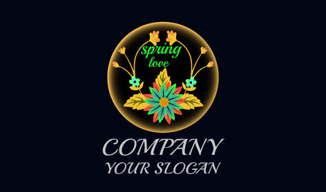 Blossoming Flower Spring Logo