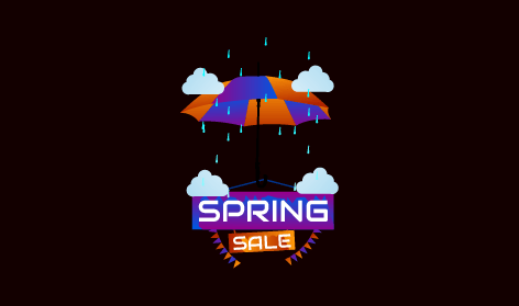 Rainy Spring Season Logo
