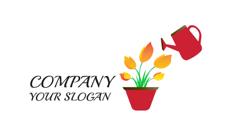 Watering Plant Spring Logo