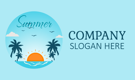 Beach Waves Summer Logo