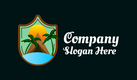 Brown Camping Summer Logo