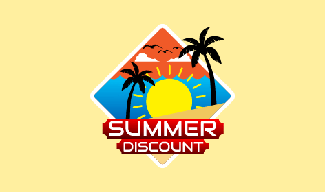Geometric Summer Scene Logo