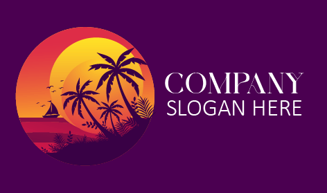 Gradient Beach Summer Logo