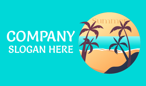 Minimalist Summer Beach Logo